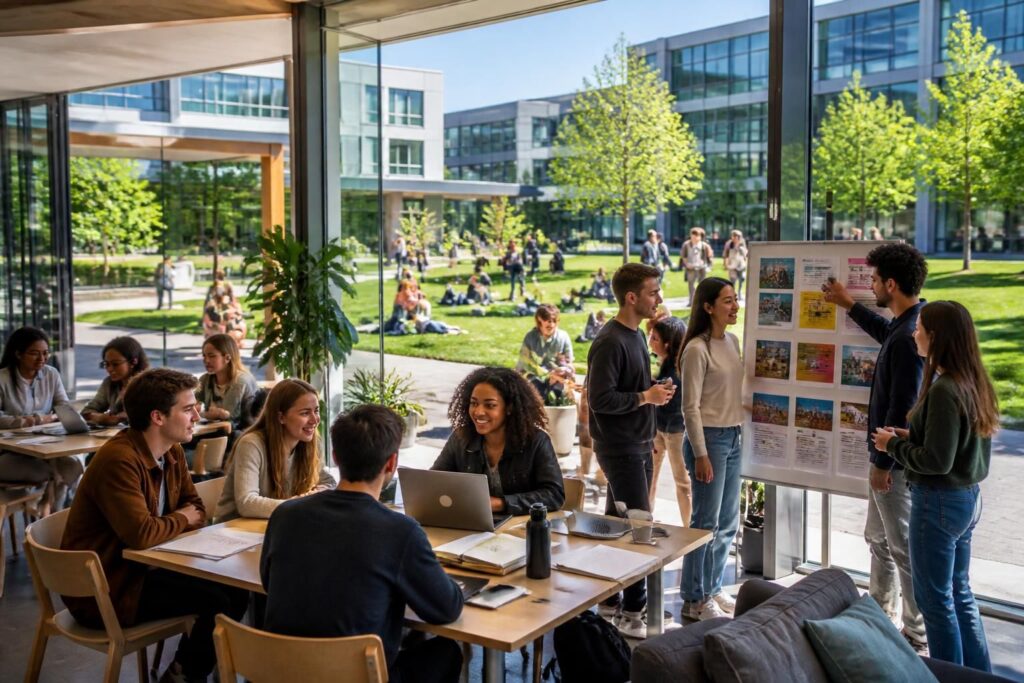 découvrez la vie étudiante en école de management à travers les associations dynamiques, la vie sur campus et les expériences enrichissantes qui façonnent votre avenir professionnel.